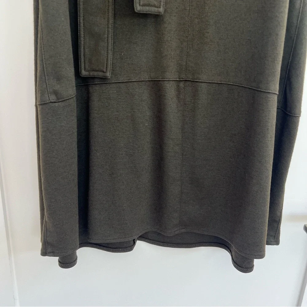 Vince Olive Green Wool Blend Midi Skirt